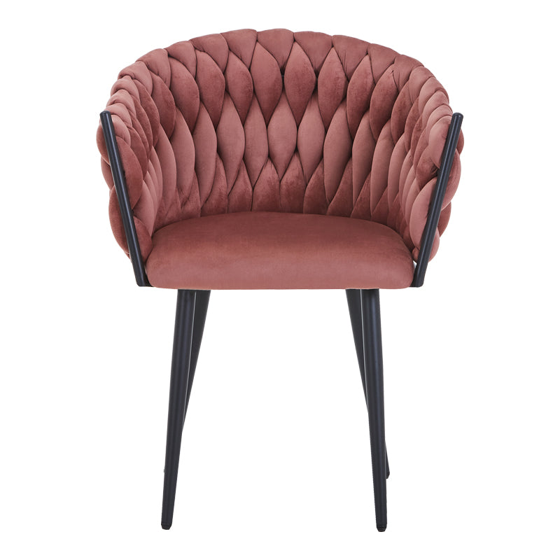 Фотьойл Вивиан кадифе от гнила ябълка, черен метал, 61x55x80 см