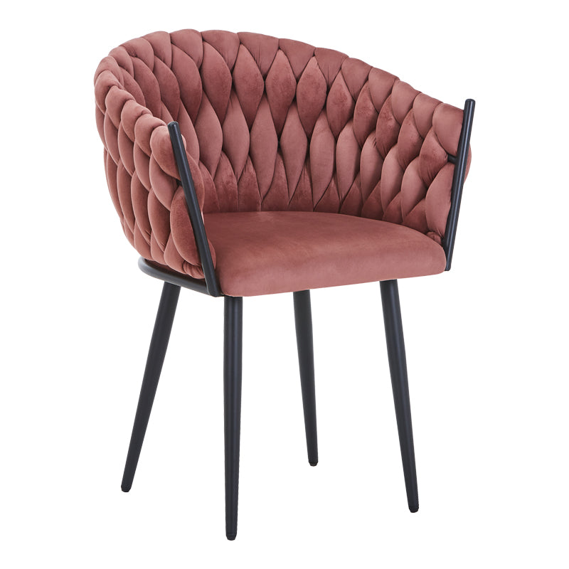 Фотьойл Вивиан кадифе от гнила ябълка, черен метал, 61x55x80 см