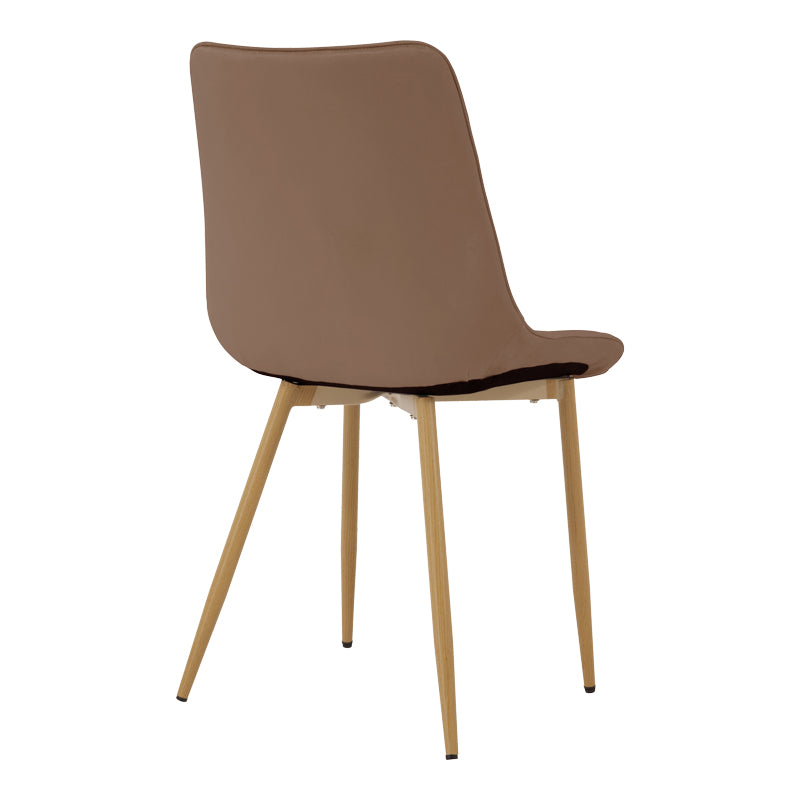 Стол berne кафяв кадифе с метален крак в естествен цвят 53x57x87см