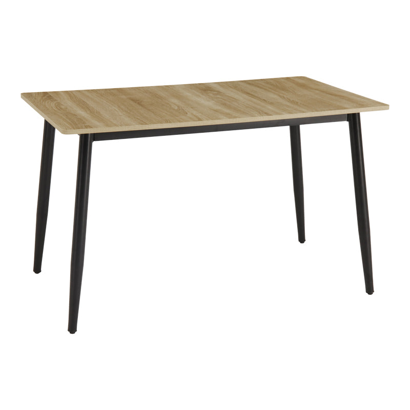 Маса loza sonoma mdf с черен метален крак 120x70x73см