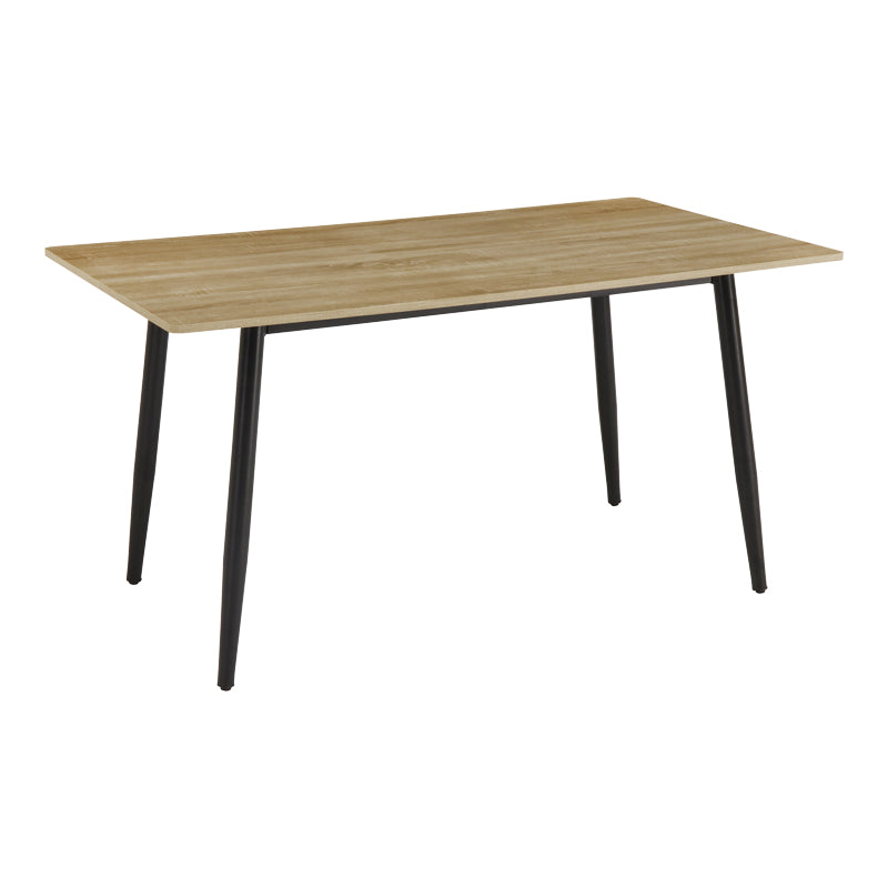 Маса loza sonoma mdf с черен метален крак 140x80x73см