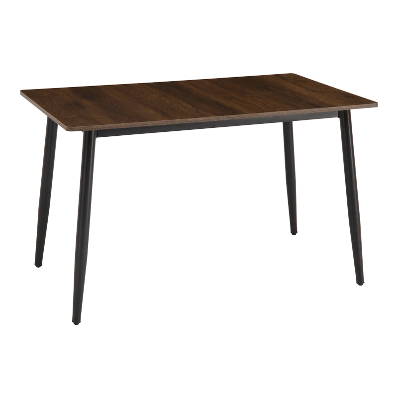 Маса loza орех mdf с черен метален крак 140x80x73см