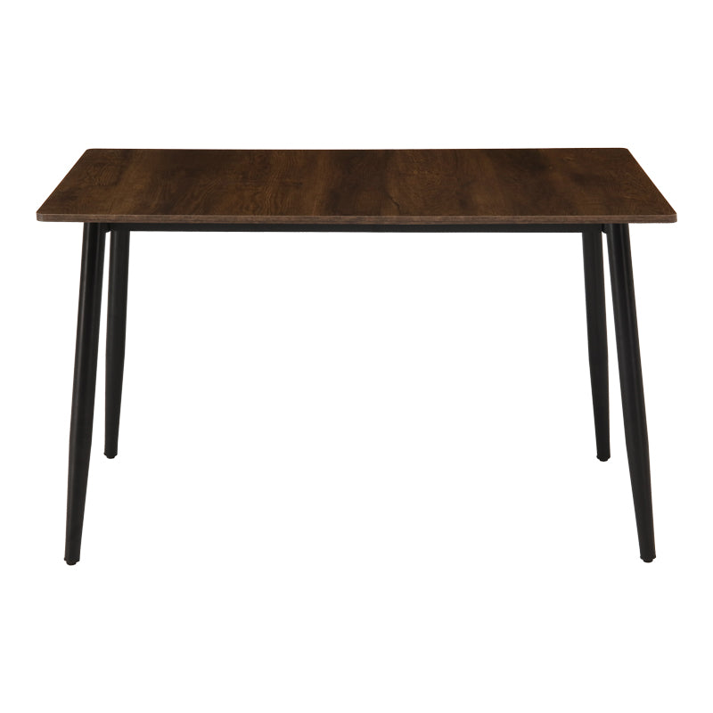 Маса loza орех mdf с черен метален крак 140x80x73см