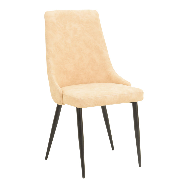 Стол trenda бежов плат с черен метален крак 59x44x90см
