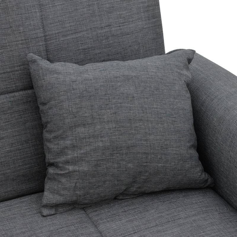 Диван с място за съхранение двуместен Lincoln плат въглен 165x75x85см