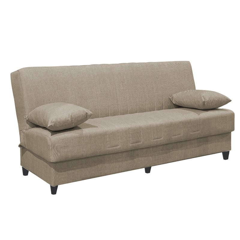 Триместен разтегателен диван Romina с място за съхранение крем 190x75x85см