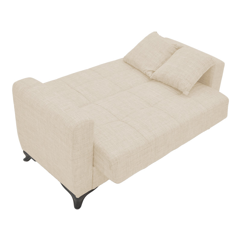 Диван MODESTO с място за съхранение двуместен  крем дамаска 155x85x80см
