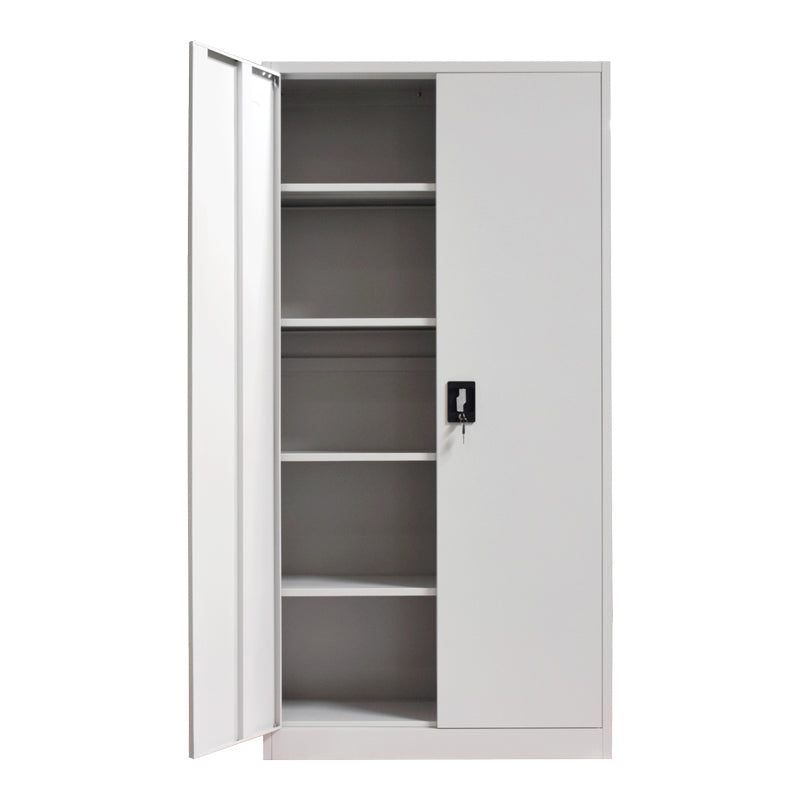 Метален гардероб UGREN от в светло сив нюанс, 90x40x180см.