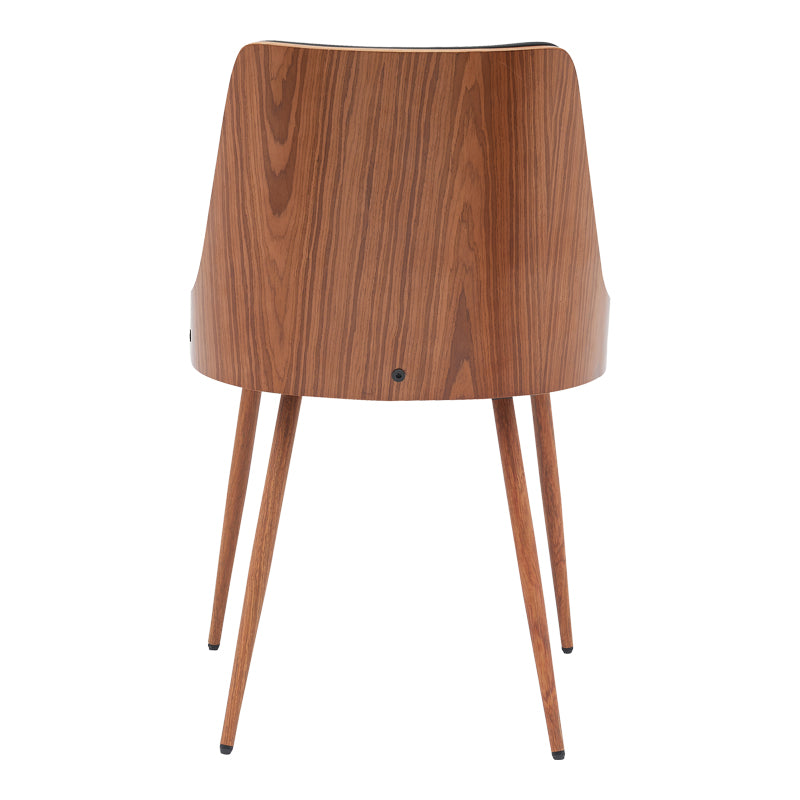 Стол Korome черен пу-орех метални крака 50x58.5x78см