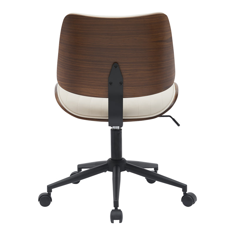 Офис стол Amani бежов pu-орех шперплат 52x54x90.5cм