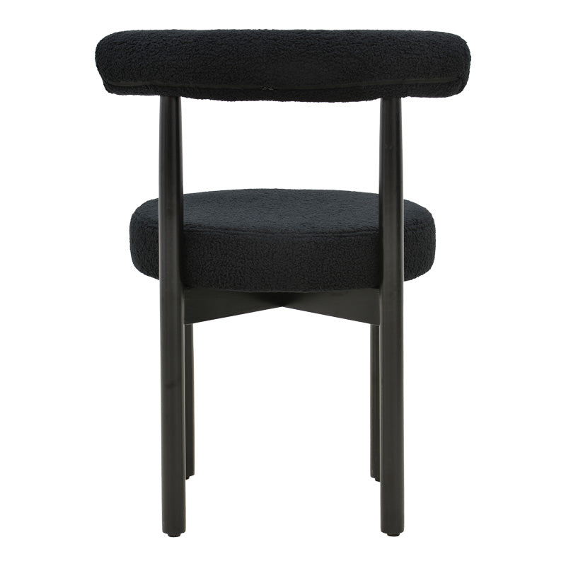 Стол Fenza черна  дамаска-крака от бук в черен цвят 60x54x75см