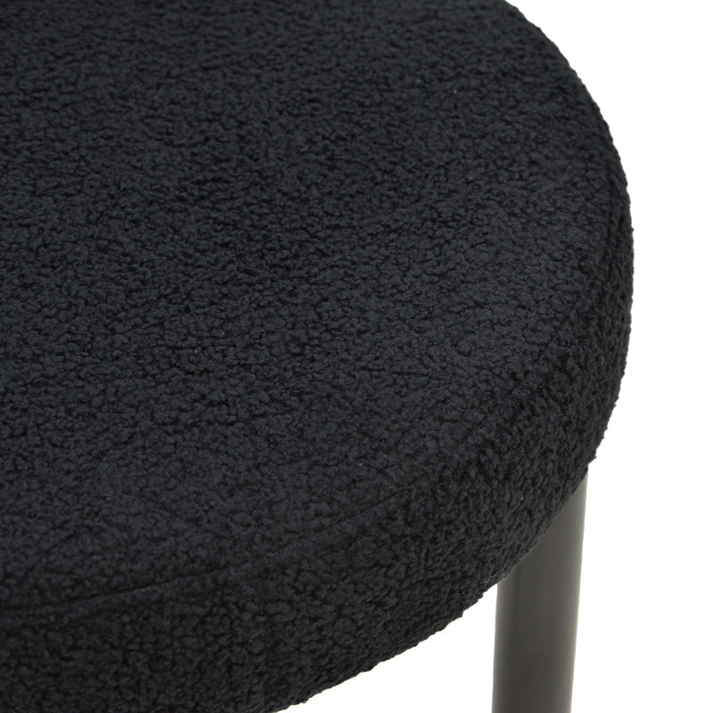 Стол Fenza черна  дамаска-крака от бук в черен цвят 60x54x75см