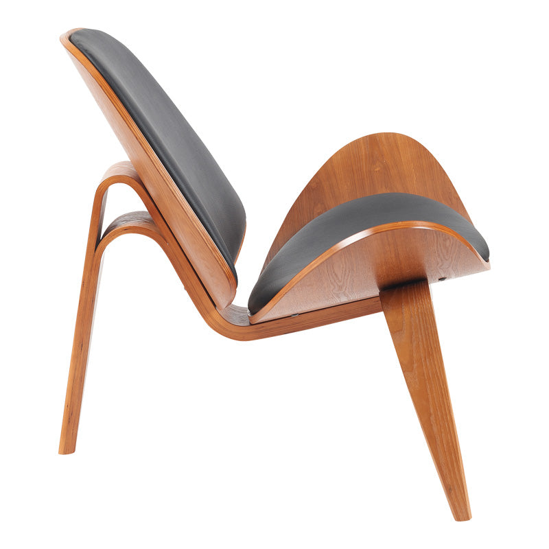 Фотьойл Vilma pu черен/цват орех 90x76.5x74.5cm