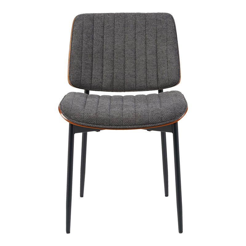 Стол Kathy сив плат-орех метални крака 51x58x81см