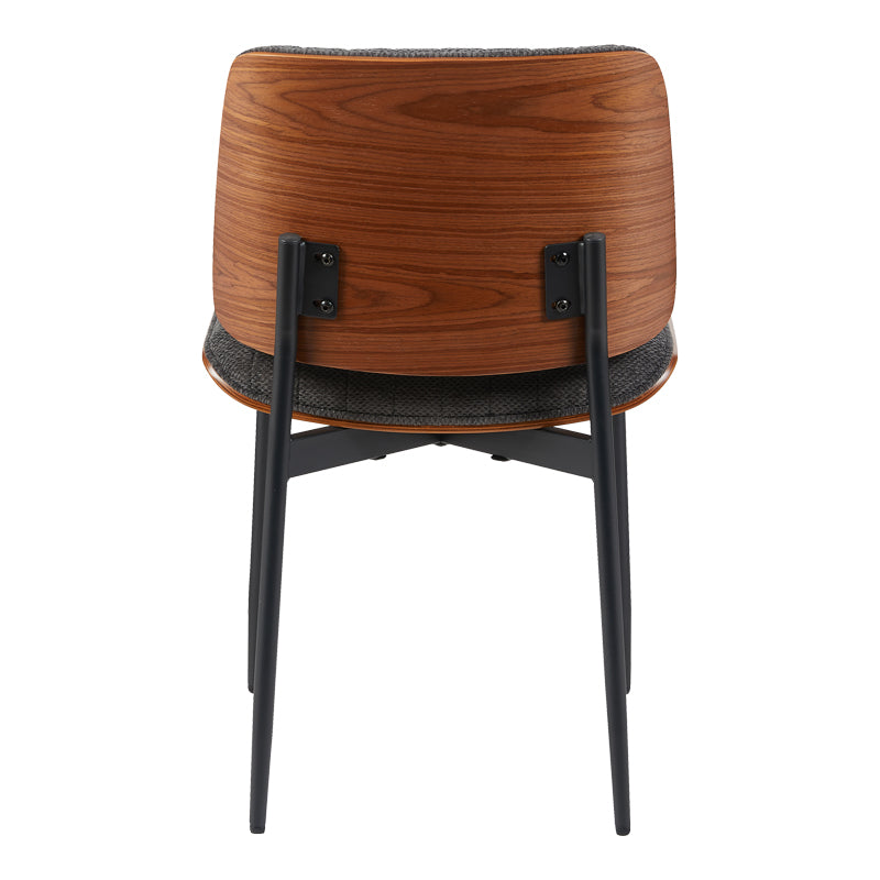 Стол Kathy сив плат-орех метални крака 51x58x81см