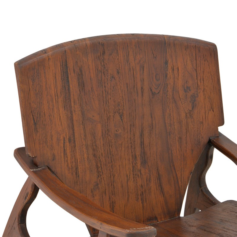 Фотьойл Brazin тъмно кафяво тиково дърво 72x71x77см