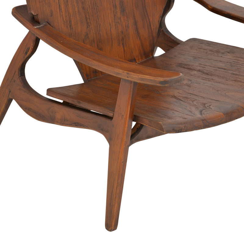 Фотьойл Brazin тъмно кафяво тиково дърво 72x71x77см