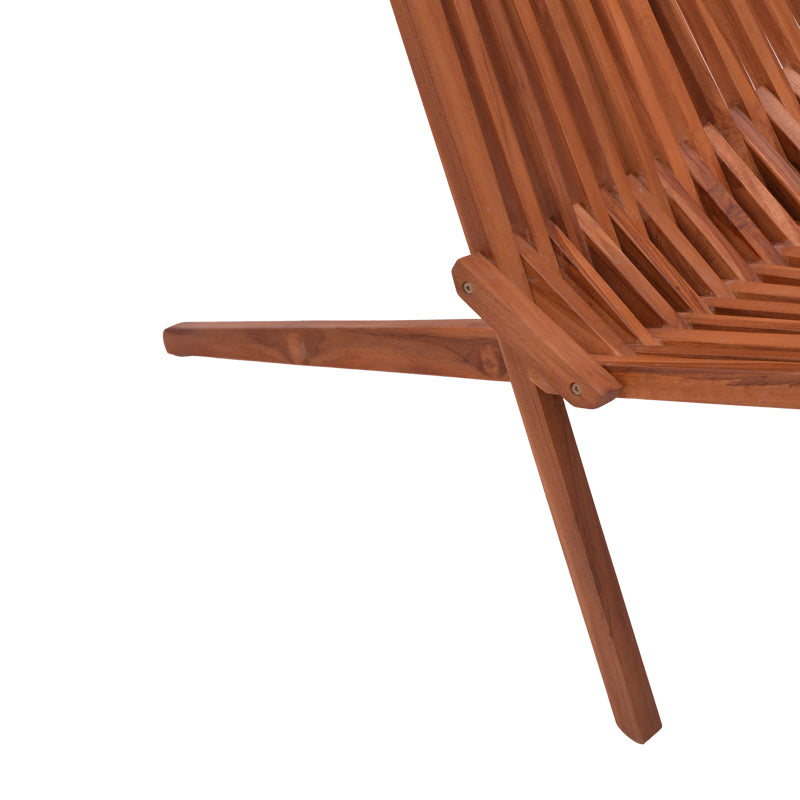 Шезлонг сгъваем Phoenox естествено тиково дърво 101x63x80см