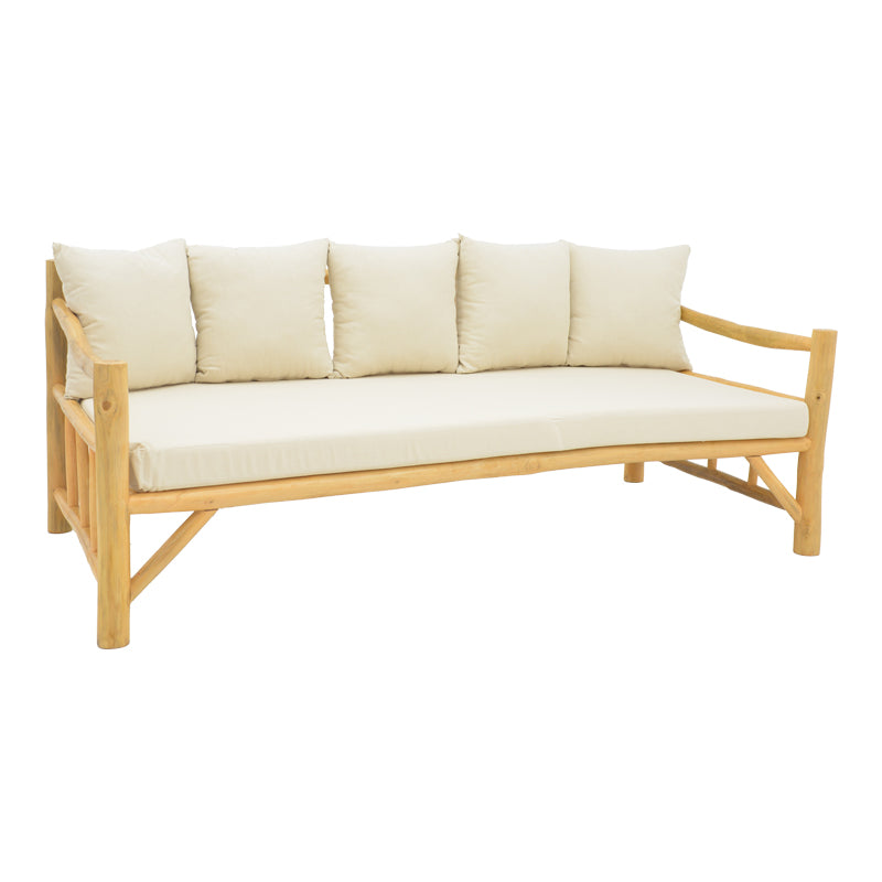 Диван Roziana естествено тиково дърво 210x100x80см