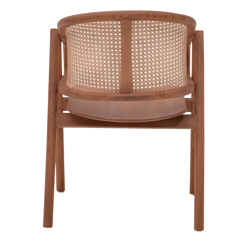 Фотьойл Anlene естествено тиково дърво естествен ратан 62x54x82см