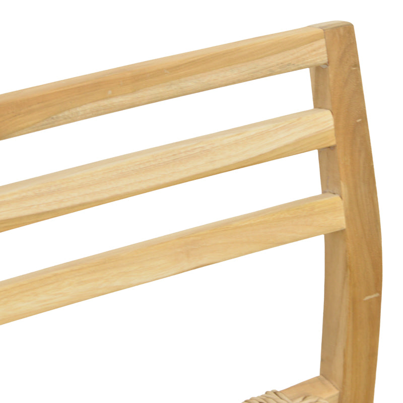 Стол Tuga рамка от тиково дърво с въже в естествен нюанс 50x58x86см