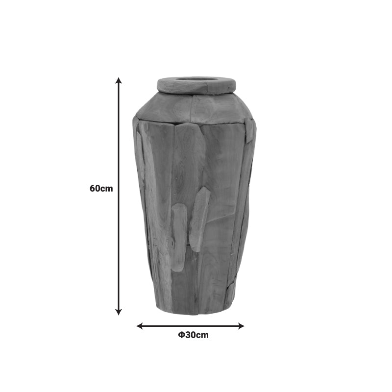 Декоративна ваза Archean тиково дърво в естествен цвят D30x60см