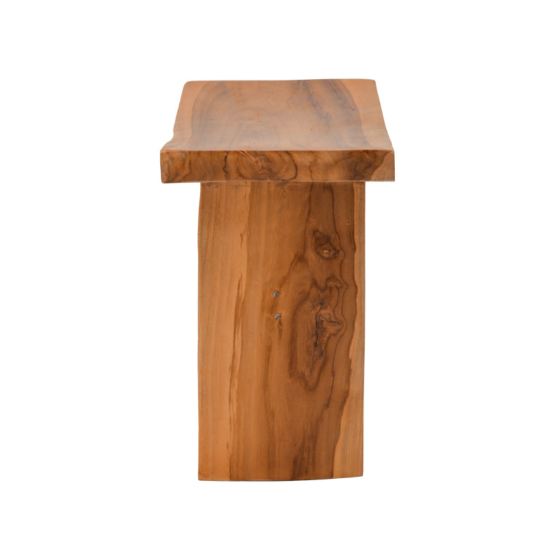 Табуретка BORBE тиково дърво в естествен цвят 45x28x45см