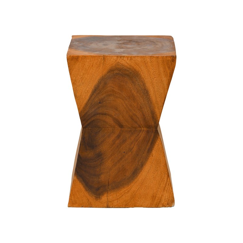 Табуретка  CLEPSIDRA от суарово дърво в естествен цвят 31x31x45см