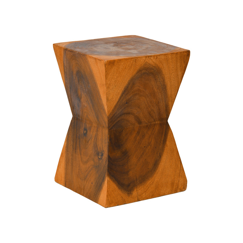 Табуретка  CLEPSIDRA от суарово дърво в естествен цвят 31x31x45см