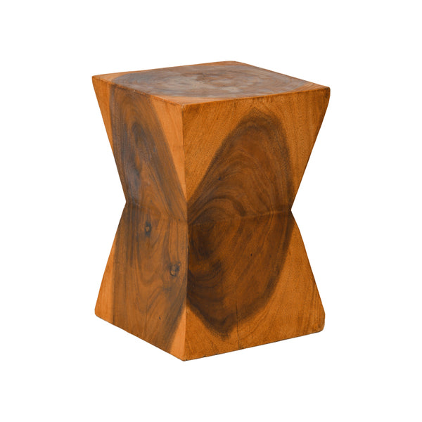 Табуретка  CLEPSIDRA от суарово дърво в естествен цвят 31x31x45см