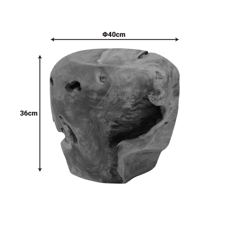 Табуретка BOLARE тиково дърво в естествен цвят d40x35см