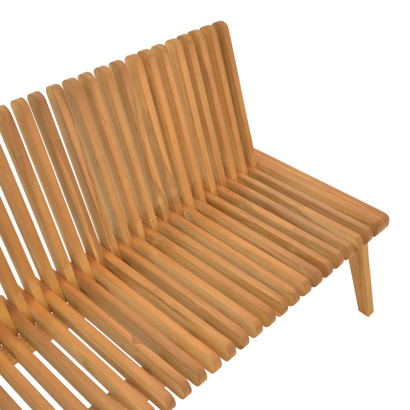 Диван-пейка Jey тиково дърво в естествен нюанс 150x57.5x80см