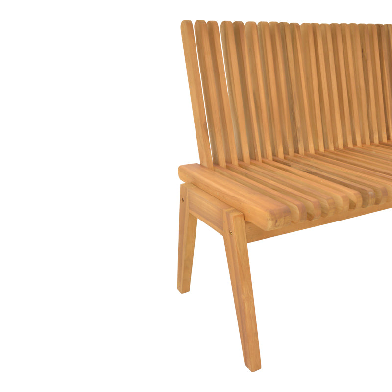 Диван-пейка Jey тиково дърво в естествен нюанс 150x57.5x80см