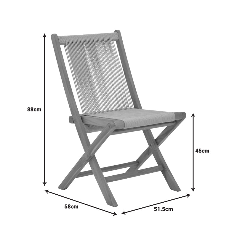 Трапезен комплект 7 бр Banou-Mady тиково дърво в естествен нюанс с маса 200x100x75см