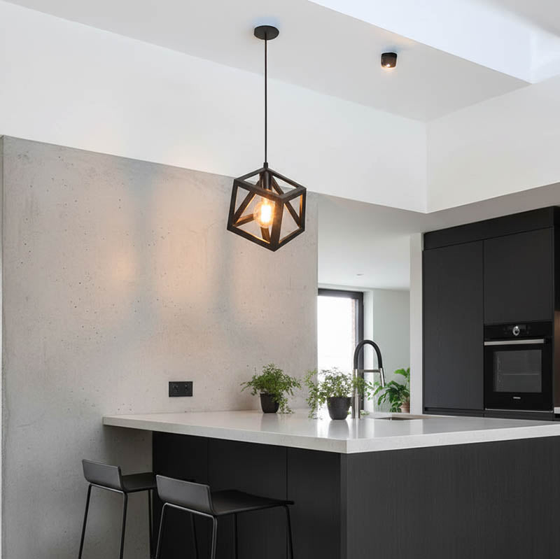 Плафон Kibe черен метал 22x28см