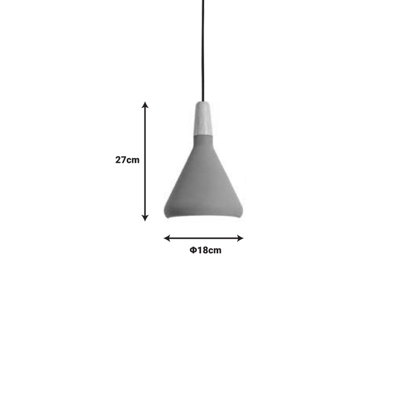 Плафон Jedren сив метал D18x27см