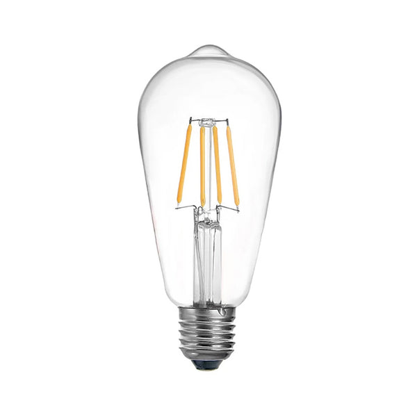 Λαμπτήρας led st64 крушка 4w 3000k e27 прозрачна