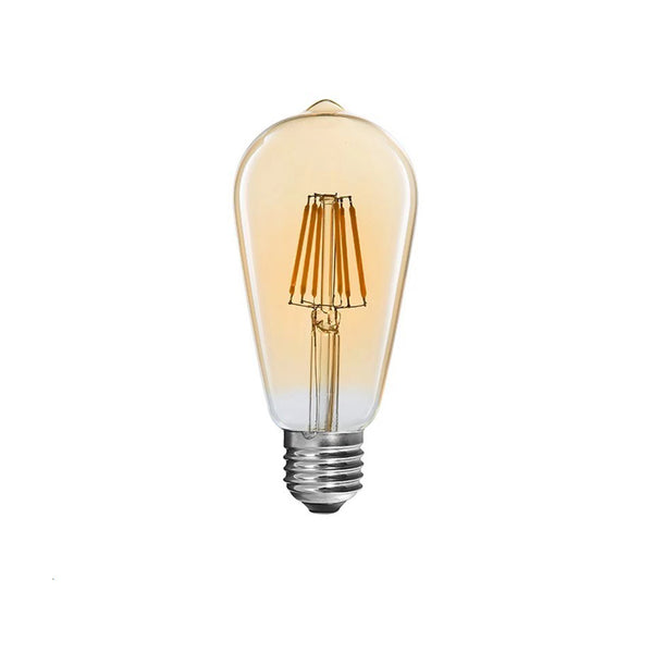 LED лампа ST64 Крушка 4W 3000K E27 кехлибарена