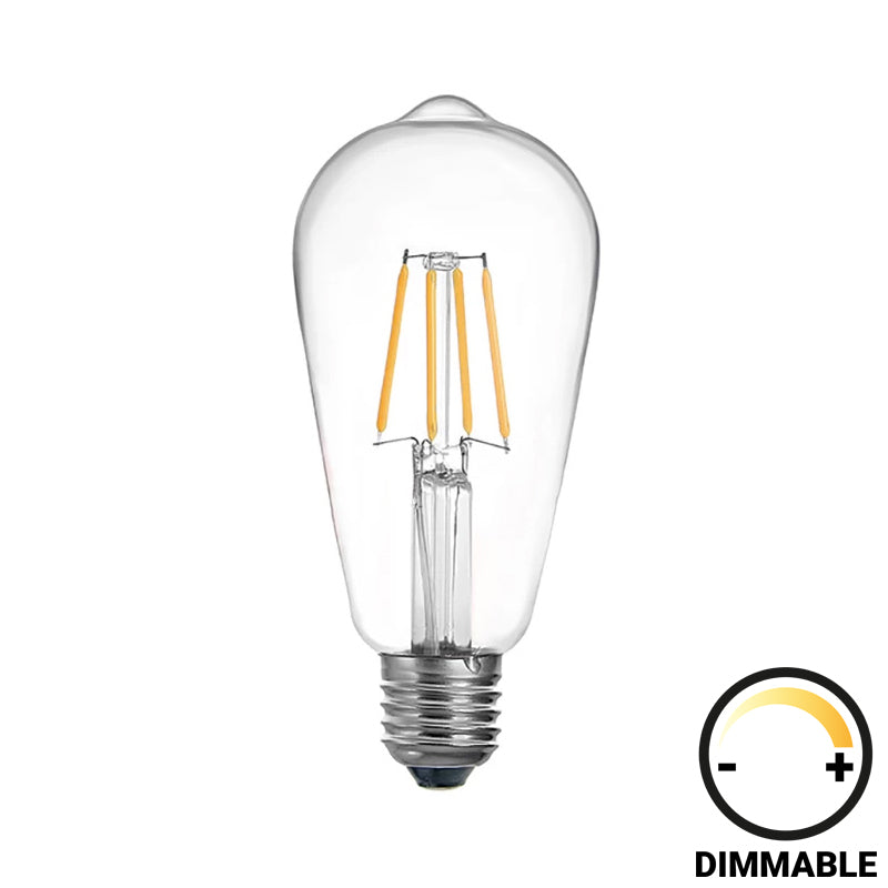 LED лампа ST64 Крушка димируема 8W E27 прозрачна
