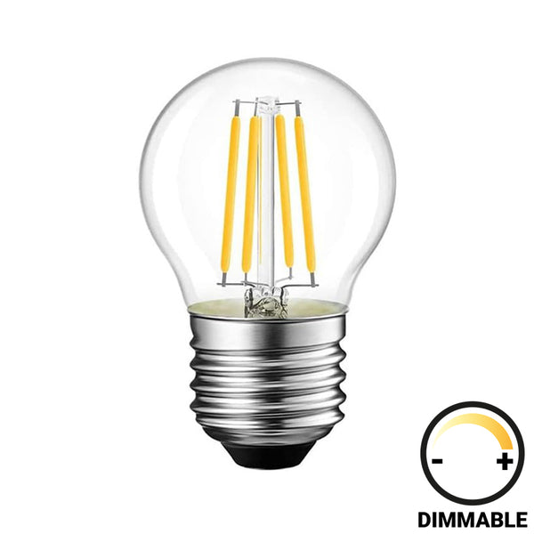 LED крушка G45 димируема 6W E27 прозрачна