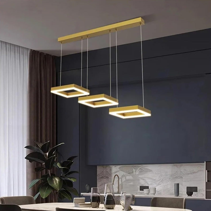 3-светлинен плафон Benor led златист 70x20x15cm