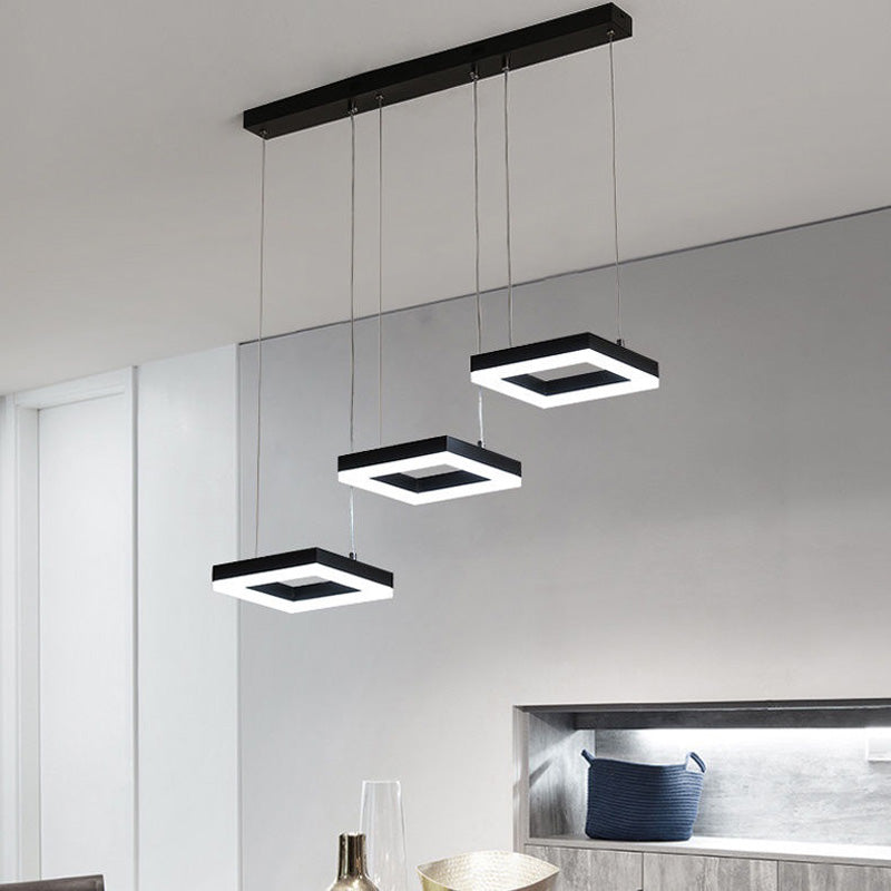 3-светлинен плафон Benor led черен метал 70x20x15см