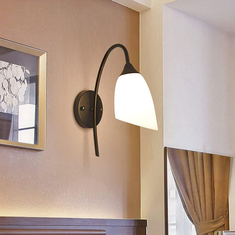 Аплик Berak led метален в черно-бял цвят 10x10x17см