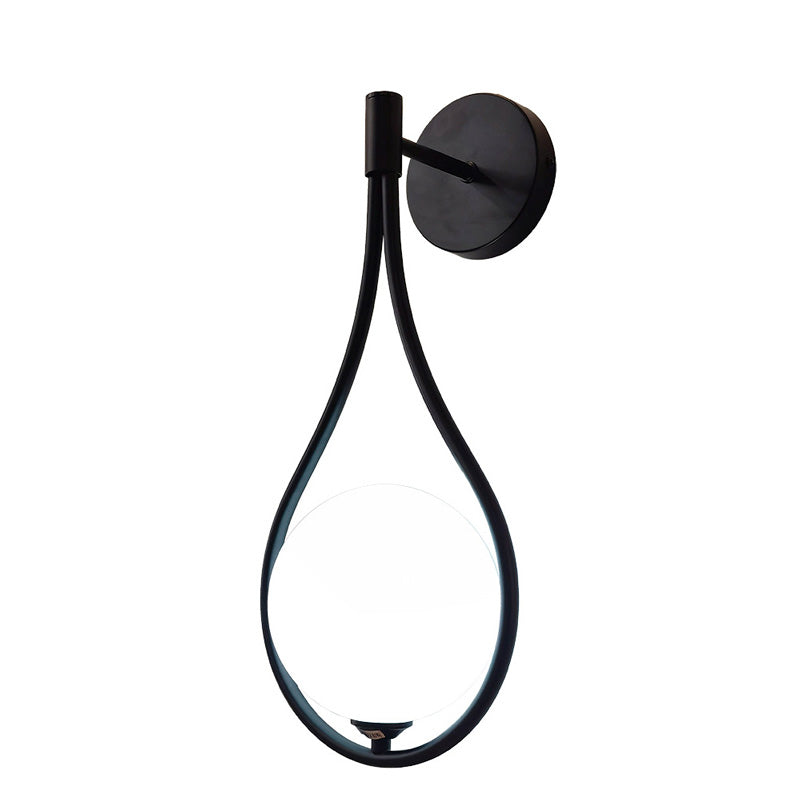 Аплик Teary g9 метален в черно-бял цвят 16x12x37cm