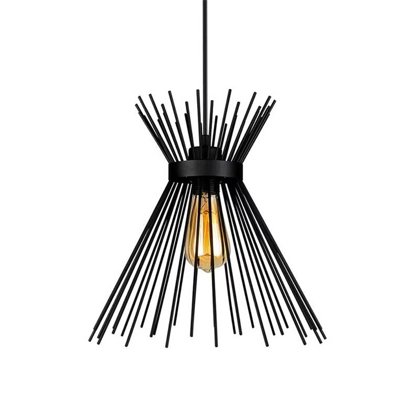 Плафон Candle e27 метал в черен цвят d25x30см