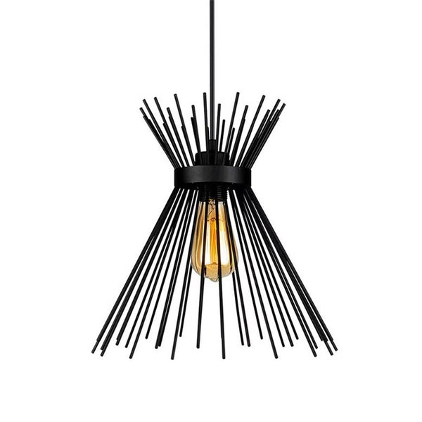 Плафон Candle e27 метал в черен цвят d25x30см