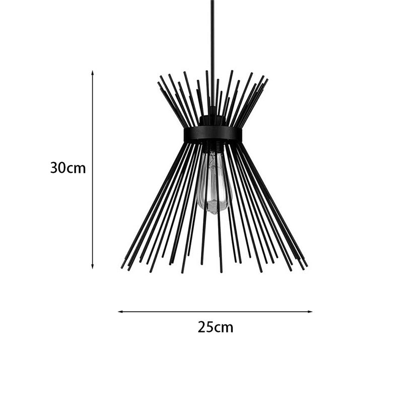 Плафон Candle e27 метал в черен цвят d25x30см