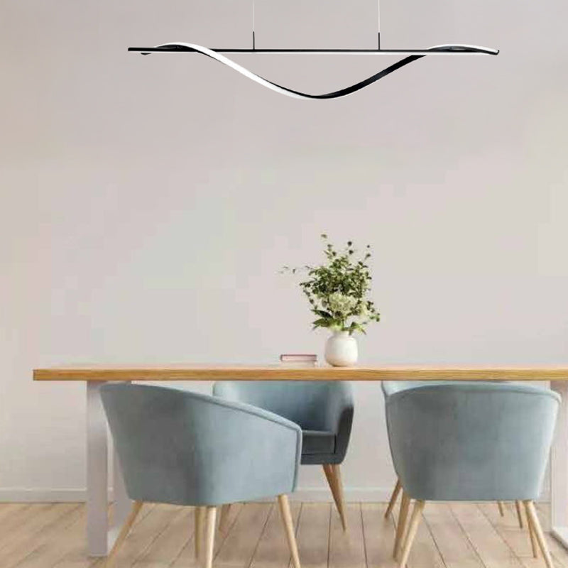 Led метална таванна лампа Infinity с черен абажур 120x12x150 см