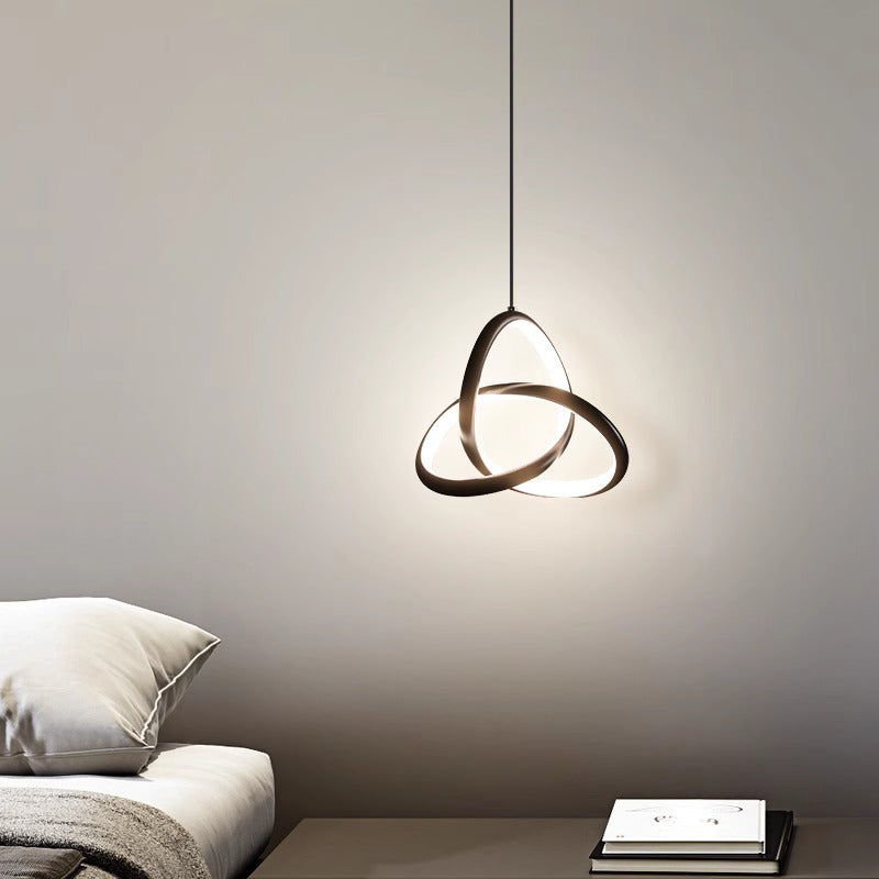 Led метална таванна лампа Trinity с черен абажур, размери 22x100 см