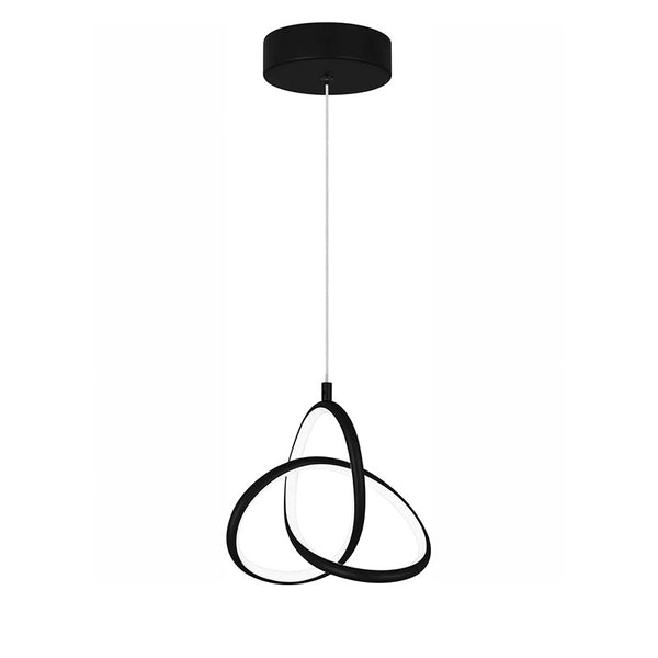 Led метална таванна лампа Trinity с черен абажур, размери 22x100 см